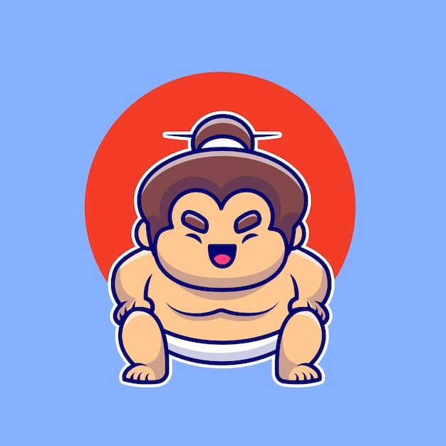 Vettore gratuito lottatore di sumo maschio