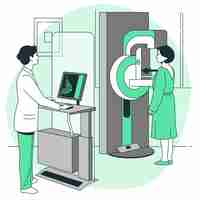 Free vector mammography concept illustration