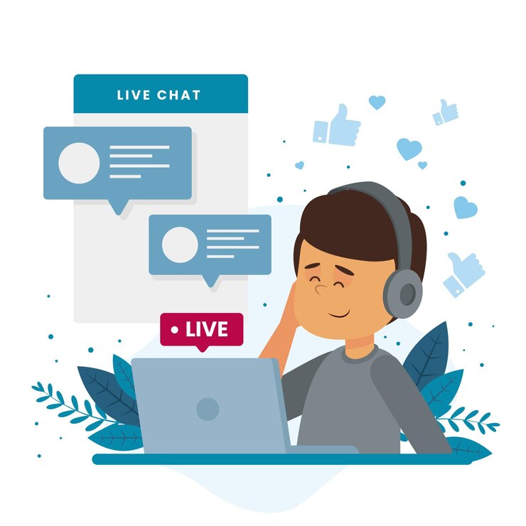 Free Vector man broadcasting live event