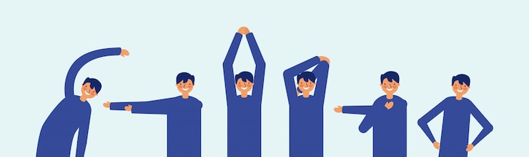 무료 Vector 남자 운동, 평면 스타일