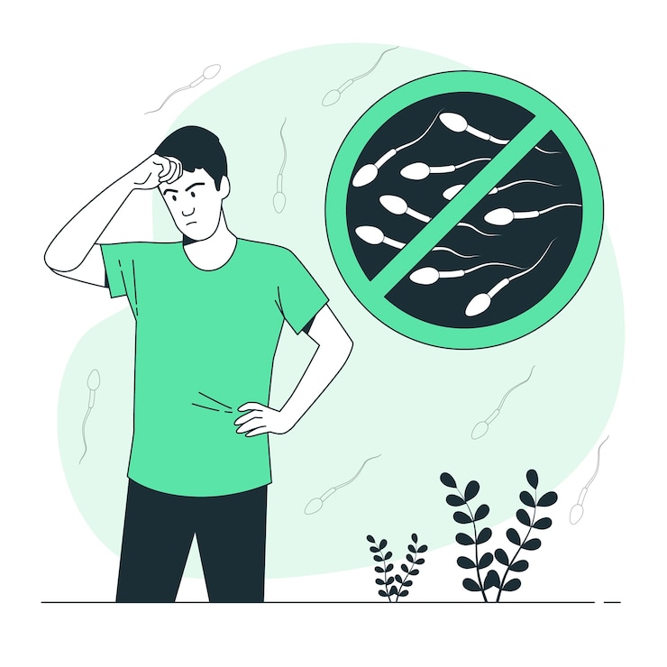 무료 Vector 남자 불임 개념 그림