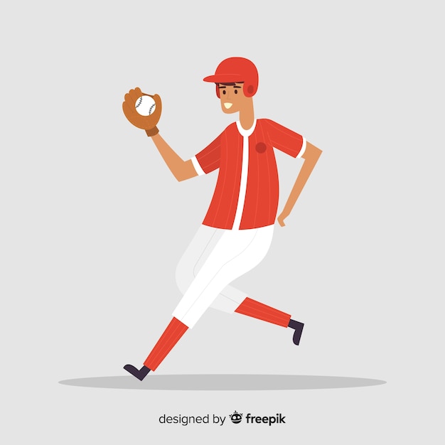 Man playing baseball background