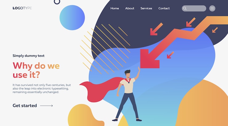 Free Vector man in red cape holding arrow