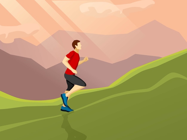 Man running flat icon