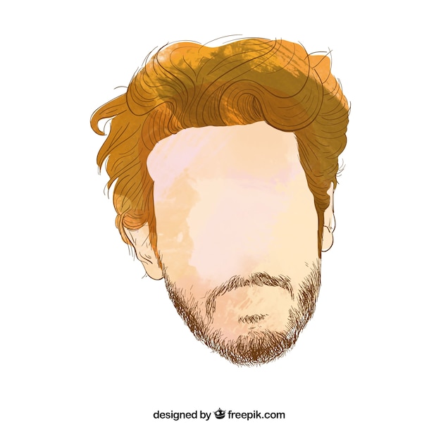 Free vector man's hair style