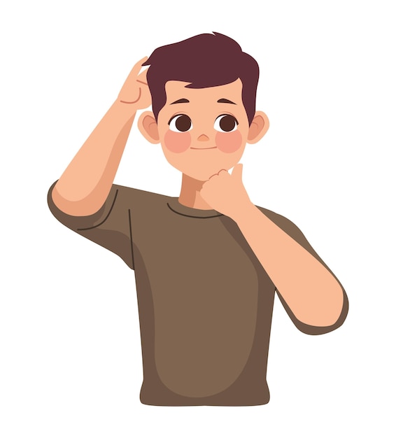 思考する人間 孤立したデザイン イラスト