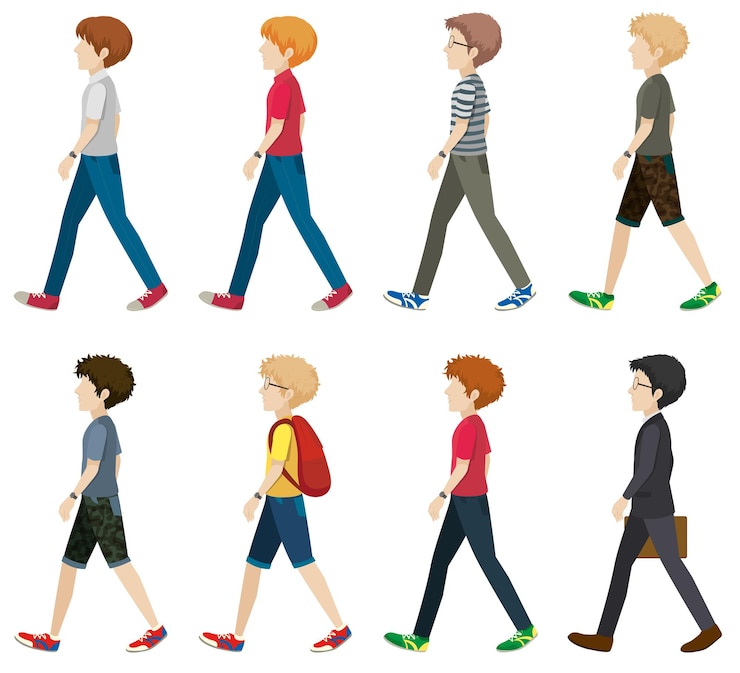 Free Vector man walking