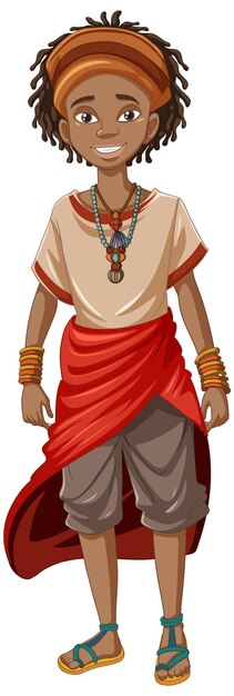 アフリカ の 伝統 的 な 服 を 着 た 男