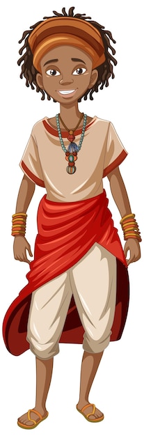 Free vector man wearing african traditional clothes