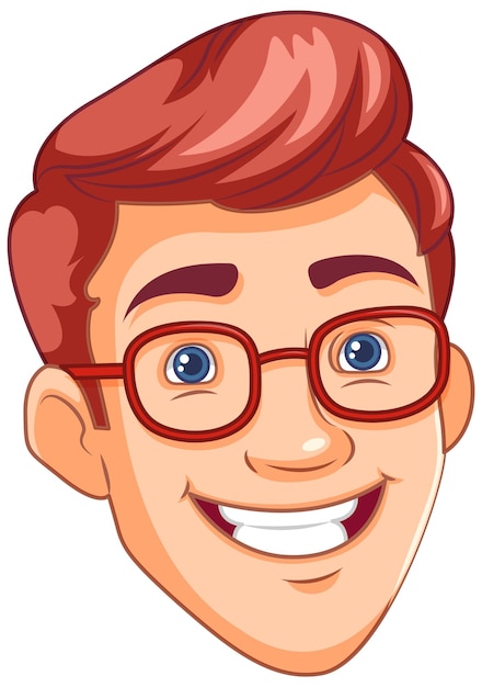 Man wearing glasses smiling head