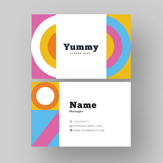 Free vector manager business card with photo