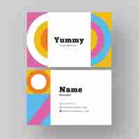 Free vector manager business card with photo