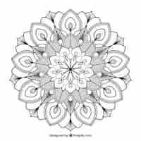 Free vector mandala background in lineal style