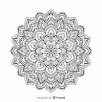 Free vector mandala background in lineal style