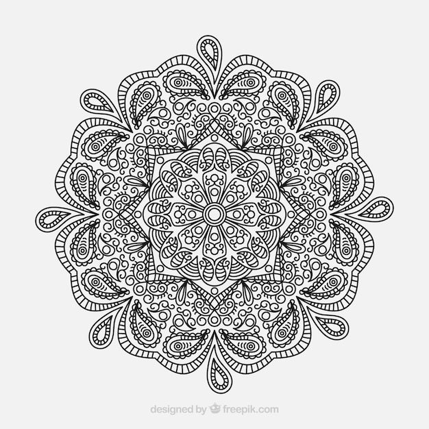 Mandala background in lineal style