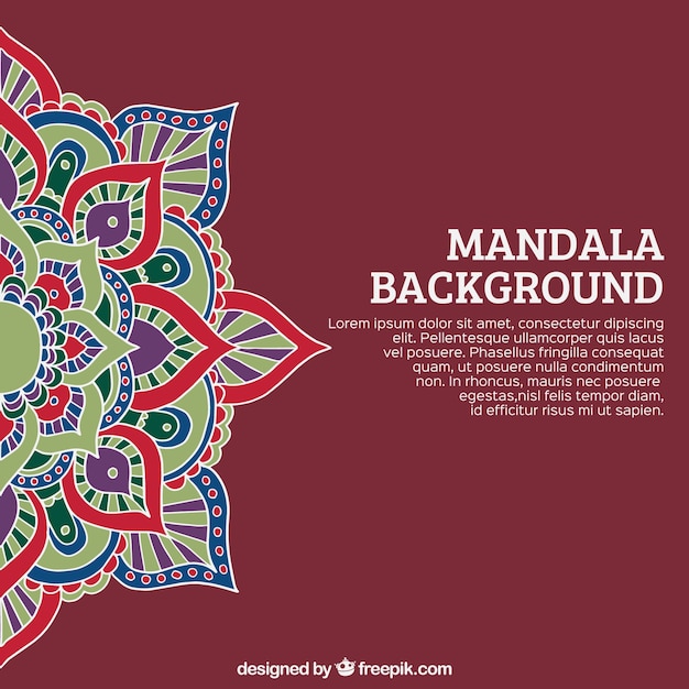 Free vector mandala background and template