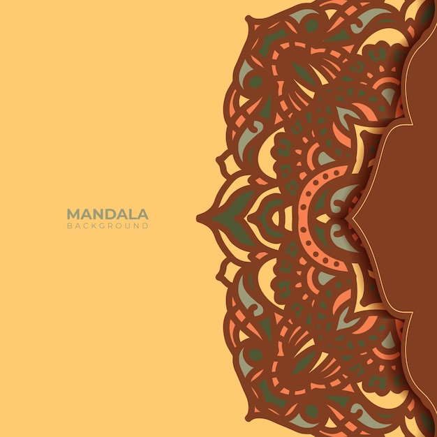 Sfondo di mandala. elementi decorativi d'epoca. sfondo disegnato a mano. motivi islamici, arabi, indiani, ottomani.