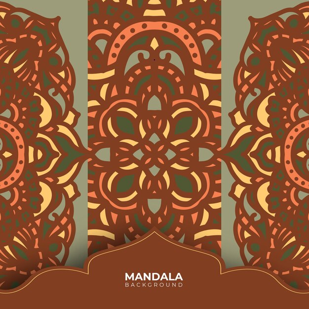 マンダラの背景。ヴィンテージの装飾的な要素。手描きの背景。イスラム教、アラビア語、インド、オットマンのモチーフ。