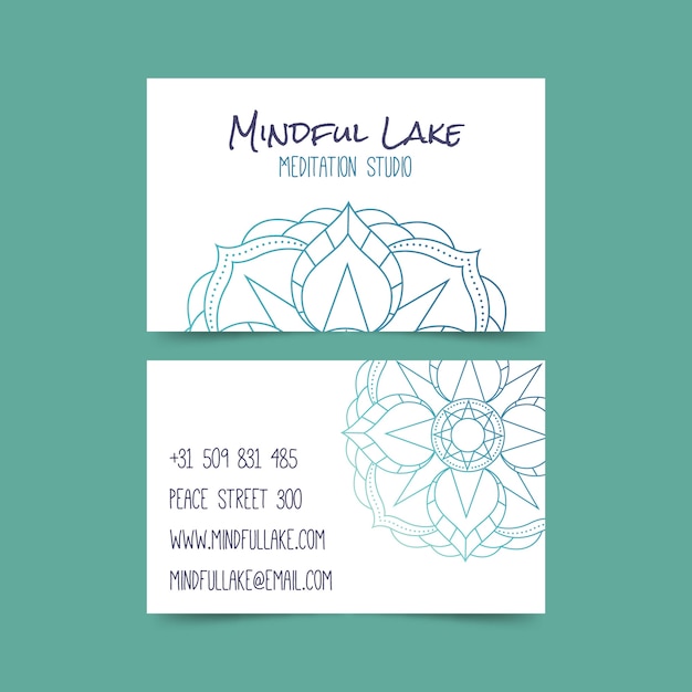 Free vector mandala business card concept