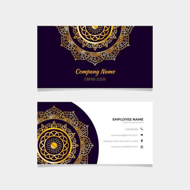 Mandala business card template collection