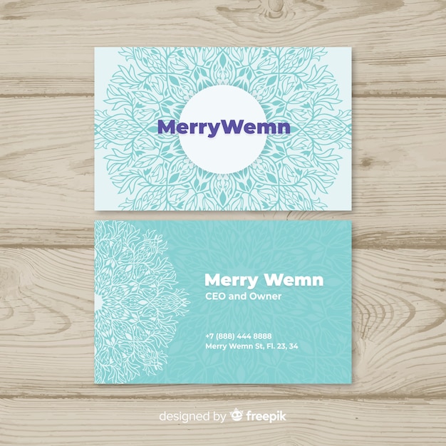 Free vector mandala business card template