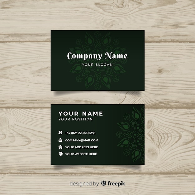 Free vector mandala business card template