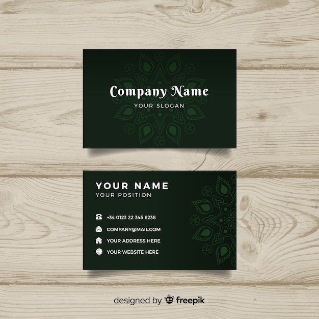 Mandala business card template