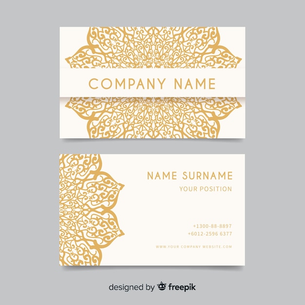 Free vector mandala business card template