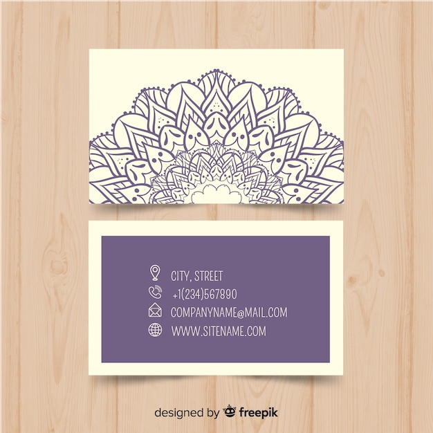 Free vector mandala business card template