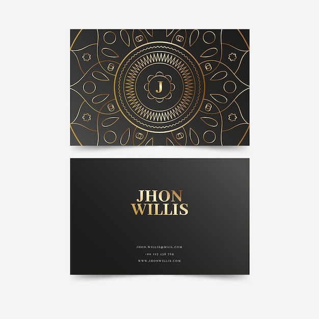 Free vector mandala business card template