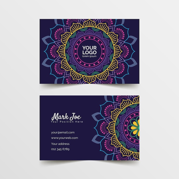 Mandala business card template