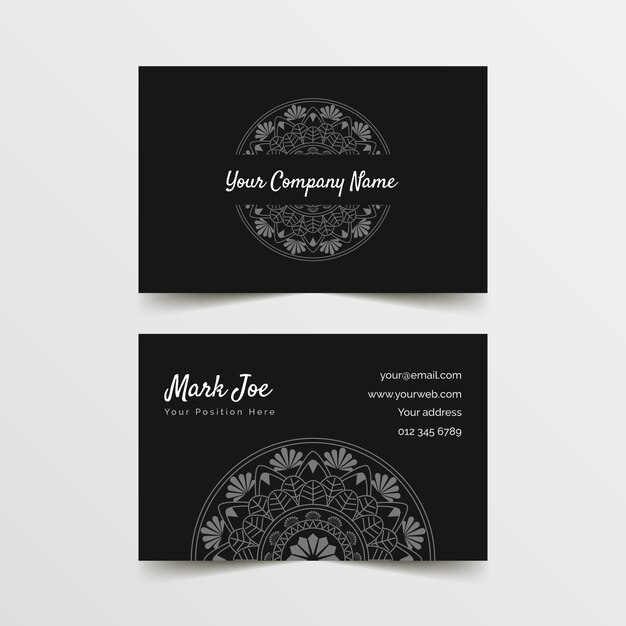 Mandala business card template