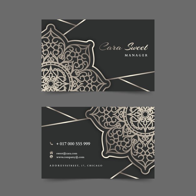 Mandala business card template