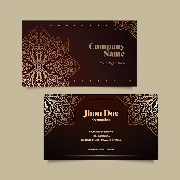 Mandala business card template