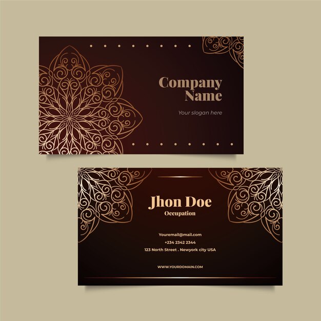 Mandala business card template