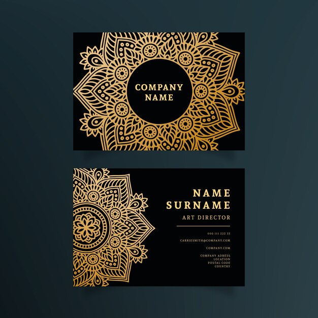 Mandala business card template