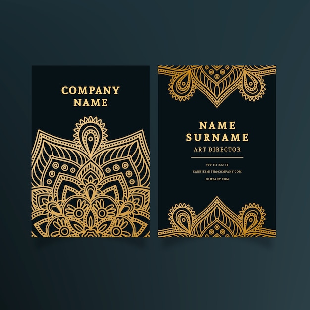 Free vector mandala business card template