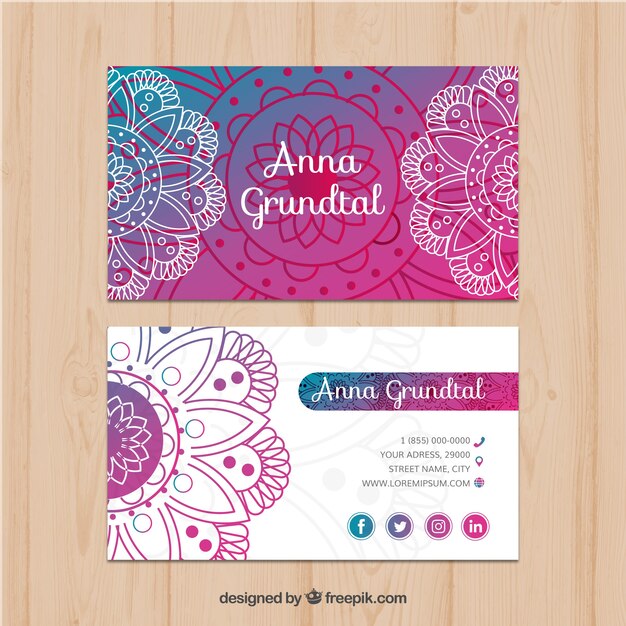 Mandala business card