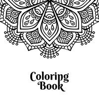 Free vector mandala coloring book cover page