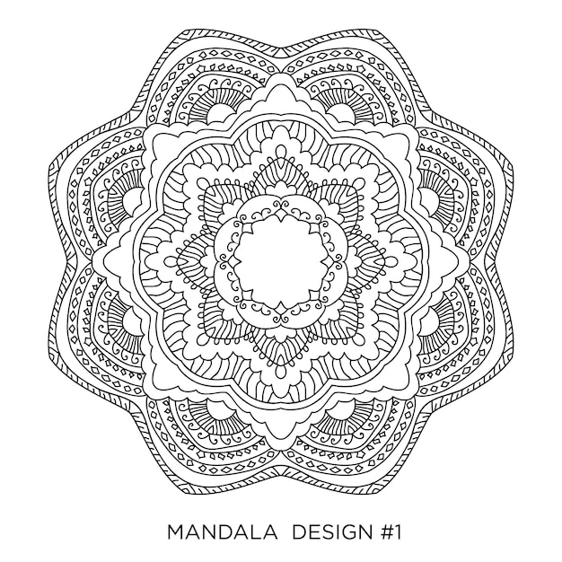 Mandala for coloring book