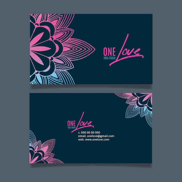 Free vector mandala company business card template