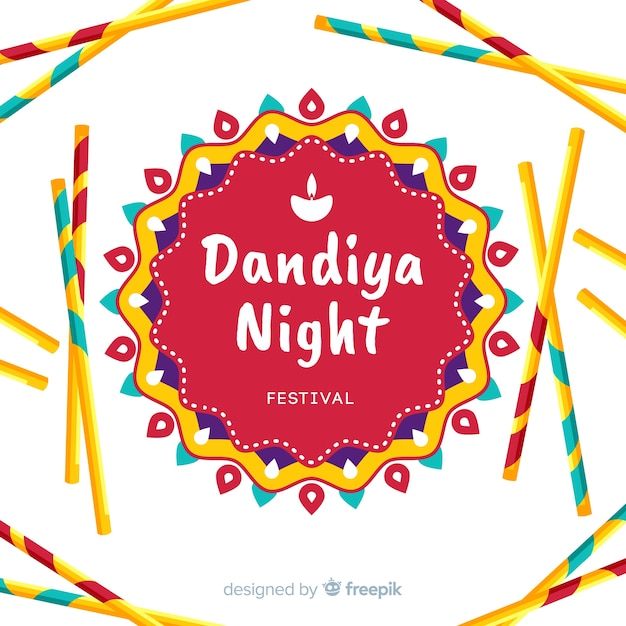 Free vector mandala dandiya background