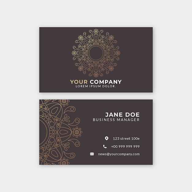 Mandala design for buisness card template