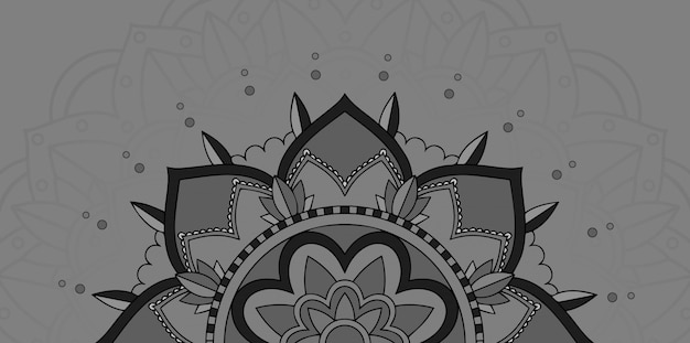 Mandala design on gray background