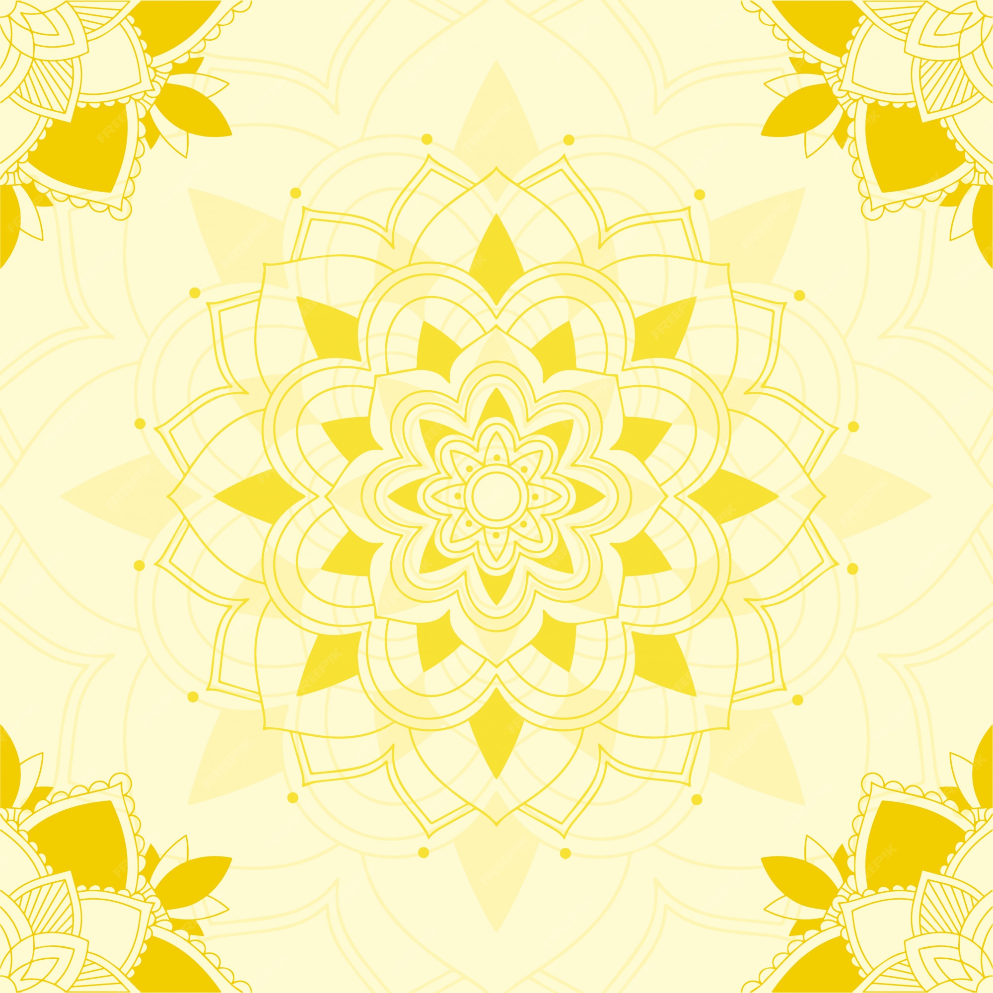 Yellow Mandala Background Images - Free Download on Freepik