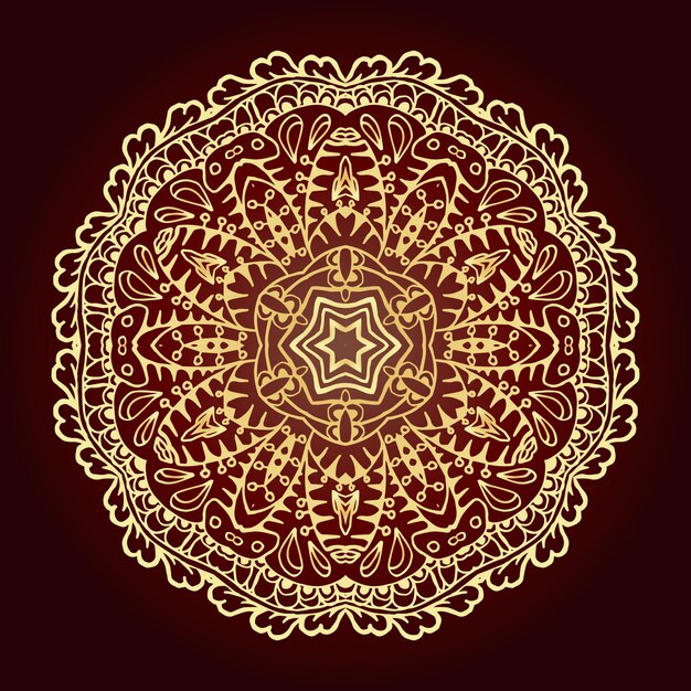 Mandala. Ethnic decorative element. Islam, Arabic, Indian, ottoman motifs.