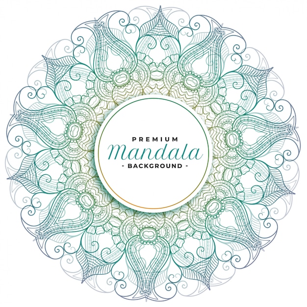 Free vector mandala floral art decorative design