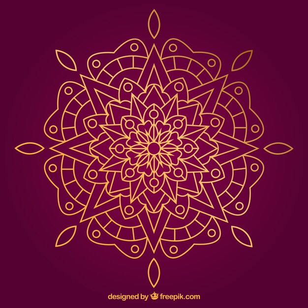 Mandala in golden color