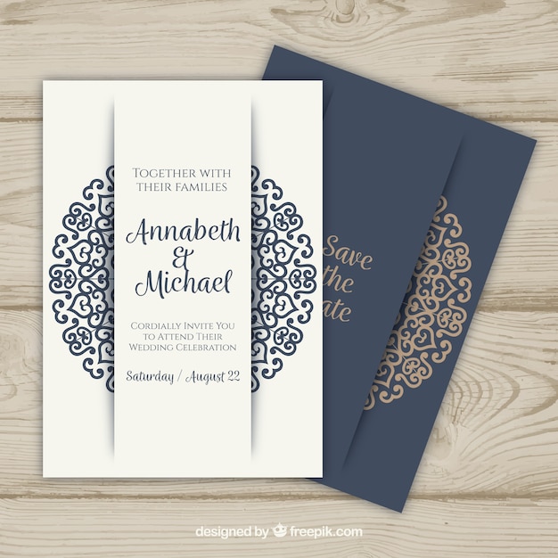 Free vector mandala invitation