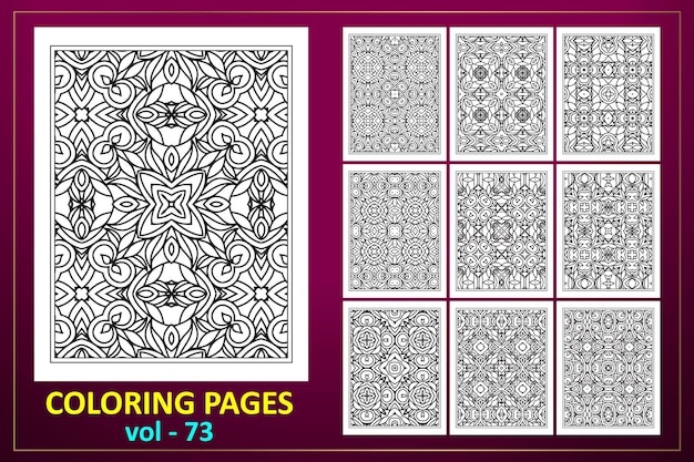 만다라 kdp 색칠하기 페이지 디자인 흑백 꽃 색칠하기 책 만다라 패턴